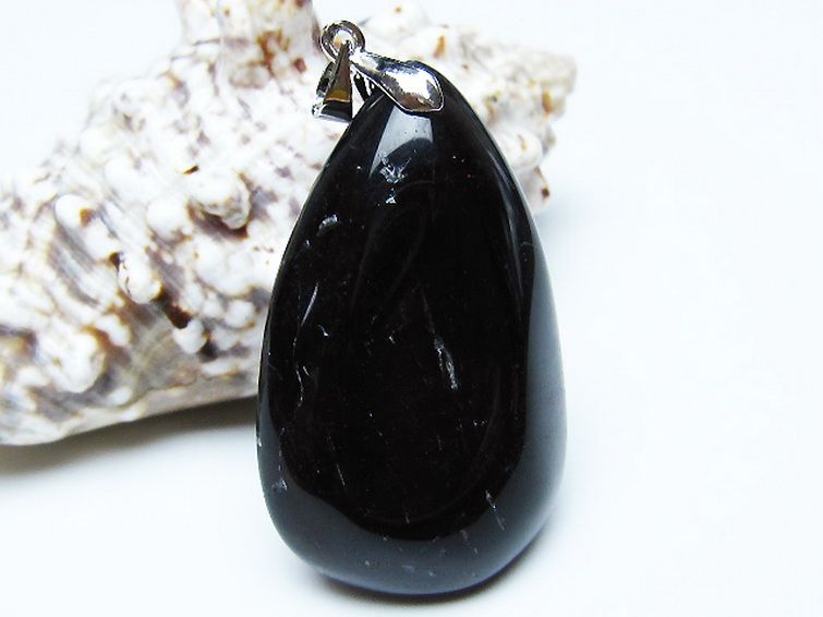 モリオン 純天然 黒水晶 ペンダント [t359-1941] 1枚目