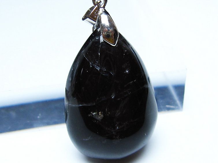 モリオン 純天然 黒水晶 ペンダント [t359-1945] 2枚目