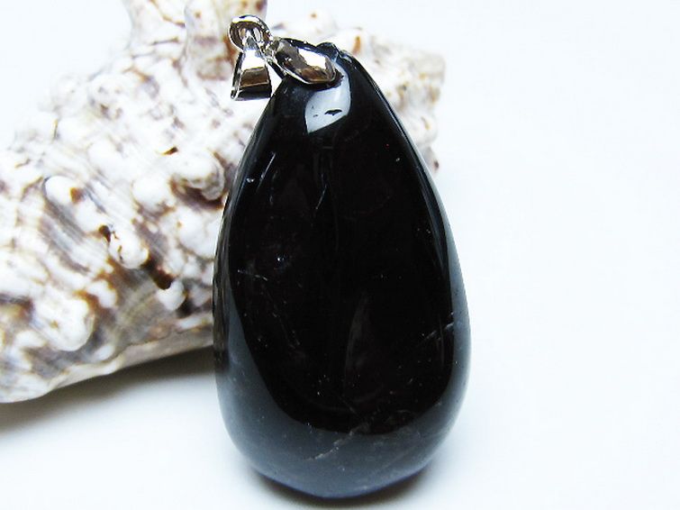 モリオン 純天然 黒水晶 ペンダント [t359-1948] 1枚目