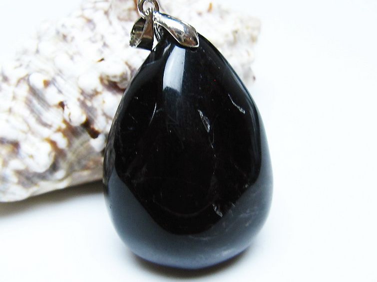 モリオン 純天然 黒水晶 ペンダント [t359-1957] 1枚目