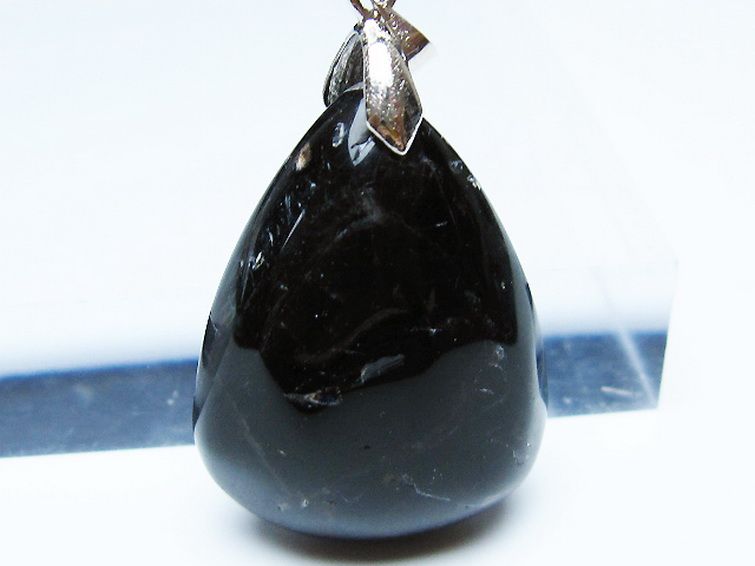モリオン 純天然 黒水晶 ペンダント [T359-1960] 2枚目