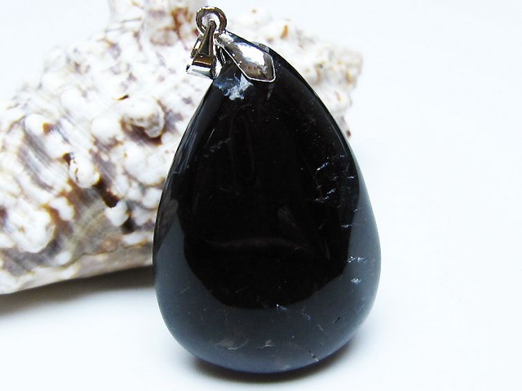 モリオン 純天然 黒水晶 ペンダント [t359-1962] 1枚目
