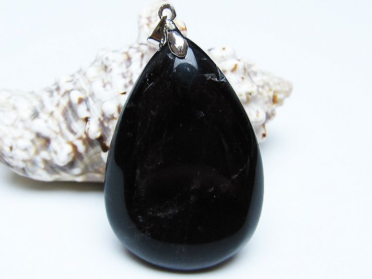 モリオン 純天然 黒水晶 ペンダント [T359-1994] 1枚目