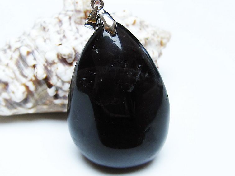 モリオン 純天然 黒水晶 ペンダント [t359-1997] 1枚目