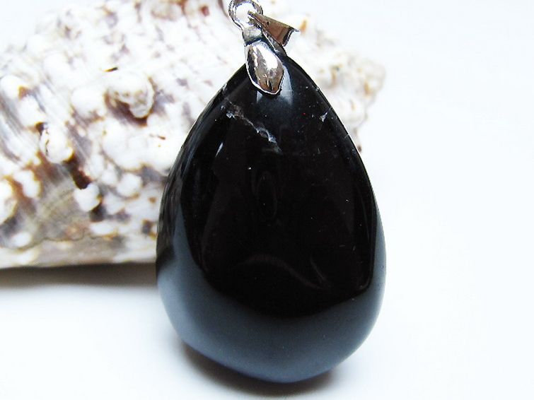 モリオン 純天然 黒水晶 ペンダント [T359-2021] 1枚目