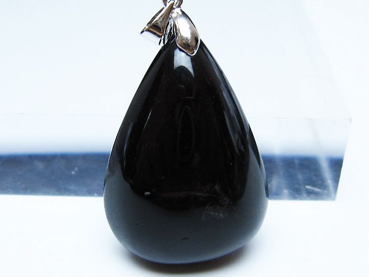 モリオン 純天然 黒水晶 ペンダント [t359-2033] 2枚目