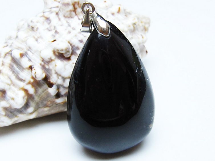 モリオン 純天然 黒水晶 ペンダント [t359-2038] 1枚目