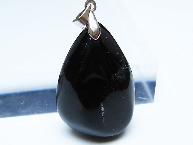モリオン 純天然 黒水晶 ペンダント [t359-2038] 2枚目
