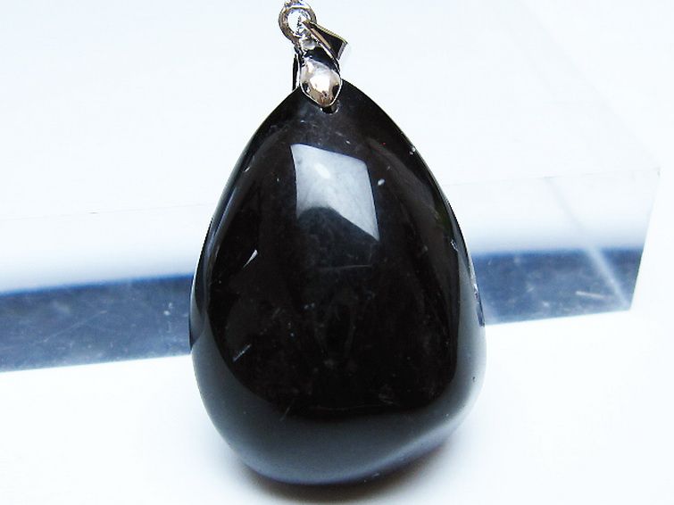 モリオン 純天然 黒水晶 ペンダント [t359-2039] 2枚目