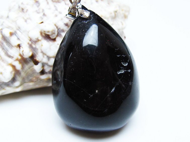 モリオン 純天然 黒水晶 ペンダント [t359-2043] 1枚目