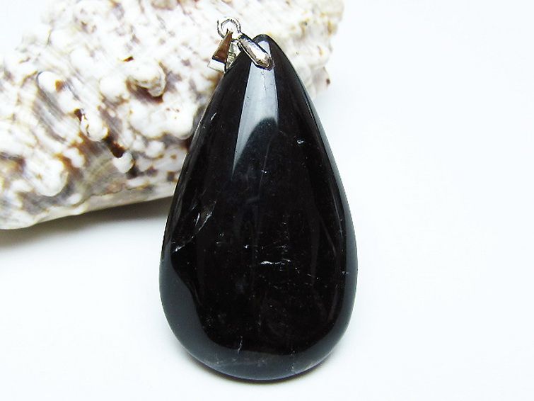 モリオン 純天然 黒水晶 ペンダント [t359-2051] 1枚目