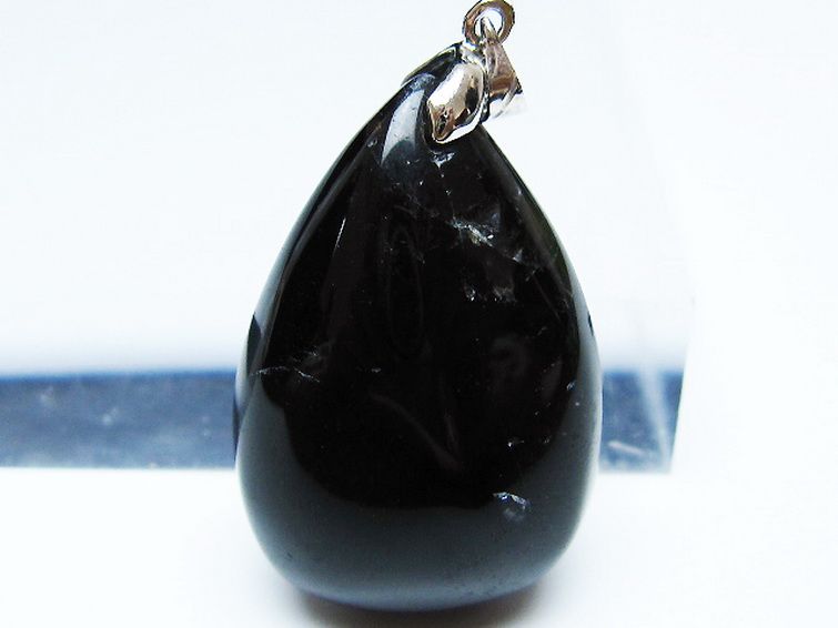 モリオン 純天然 黒水晶 ペンダント [T359-2055] 2枚目