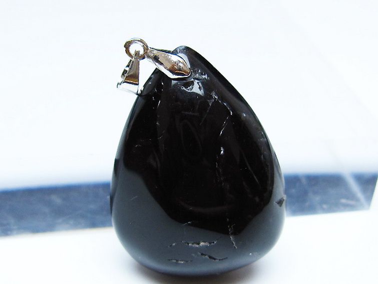モリオン 純天然 黒水晶 ペンダント [T359-2058] 2枚目
