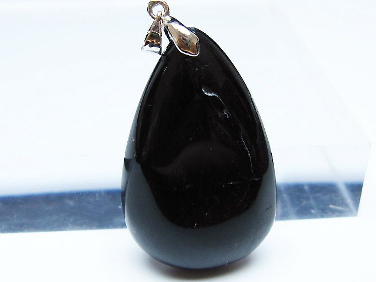 モリオン 純天然 黒水晶 ペンダント [T359-2061] 2枚目
