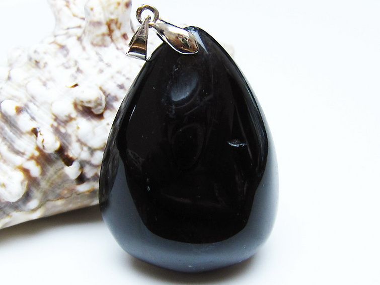 モリオン 純天然 黒水晶 ペンダント [t359-2064] 1枚目