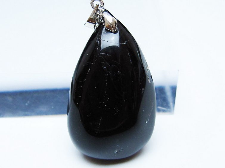 モリオン 純天然 黒水晶 ペンダント [T359-2066] 2枚目