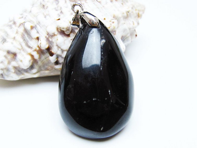 モリオン 純天然 黒水晶 ペンダント [t359-2070] 1枚目