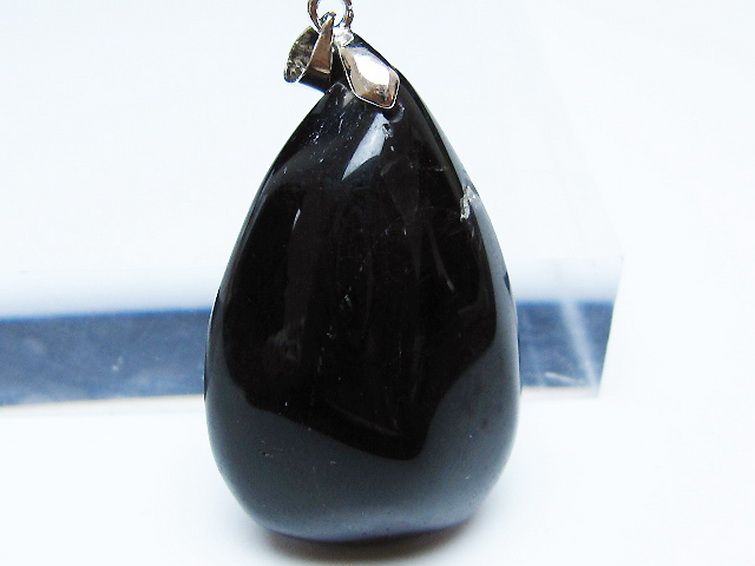 モリオン 純天然 黒水晶 ペンダント [t359-2070] 2枚目
