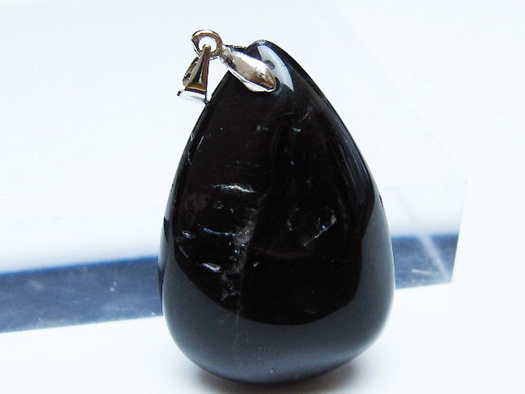モリオン 純天然 黒水晶 ペンダント [T359-2082] 2枚目