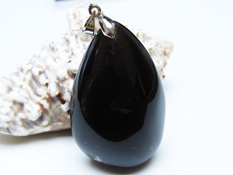 モリオン 純天然 黒水晶 ペンダント [t359-2087] 1枚目