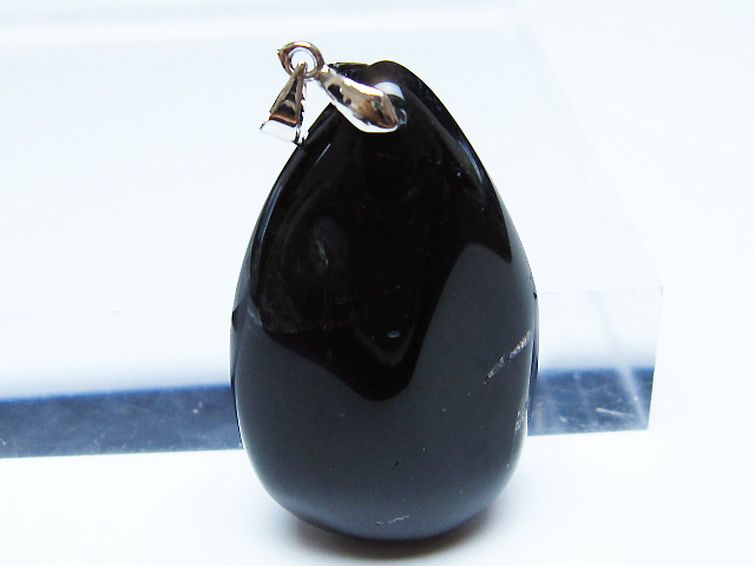 モリオン 純天然 黒水晶 ペンダント [t359-2087] 2枚目