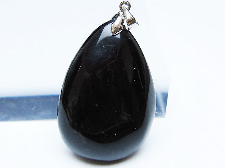 モリオン 純天然 黒水晶 ペンダント [T359-2098] 2枚目