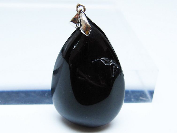 モリオン 純天然 黒水晶 ペンダント [T359-2102] 2枚目