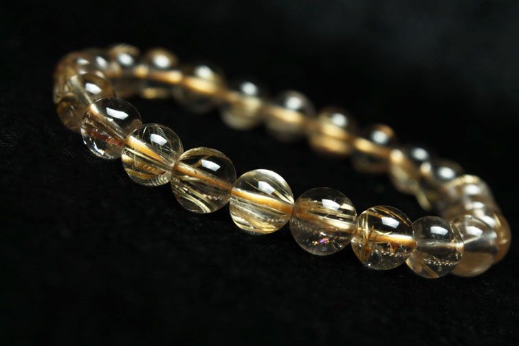 ゴールドタイチンルチル ブレスレット 8mm [T36-5265] 3枚目