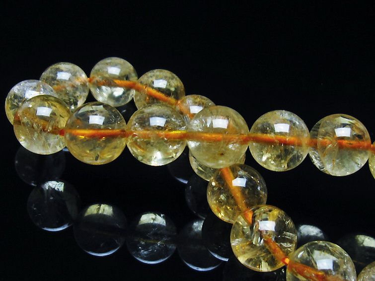 虹入り シトリン ブレスレット 11mm [t366-12744] 2枚目