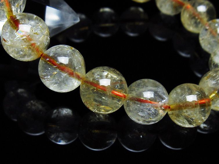 虹入り シトリン ブレスレット 12mm [T366-13071] 3枚目
