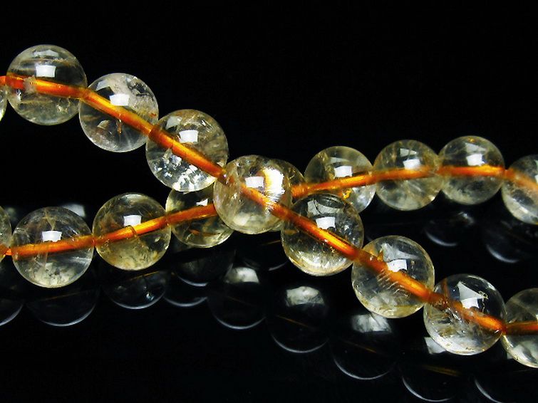 虹入り シトリン ブレスレット 10mm [T366-13083] 2枚目