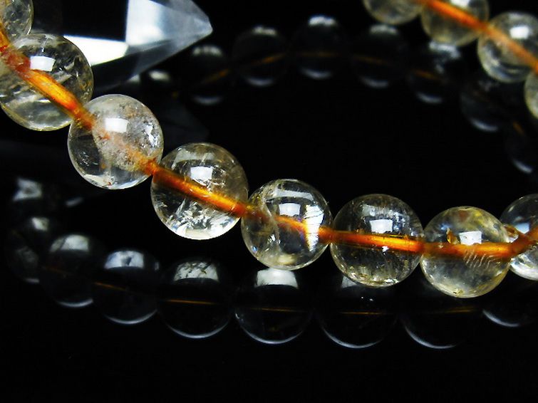 虹入り シトリン ブレスレット 10mm [T366-13083] 3枚目