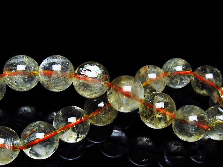 虹入り シトリン ブレスレット 12mm [T366-13096] 2枚目