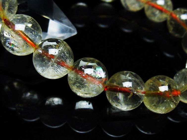 虹入り シトリン ブレスレット 12mm [T366-13096] 3枚目