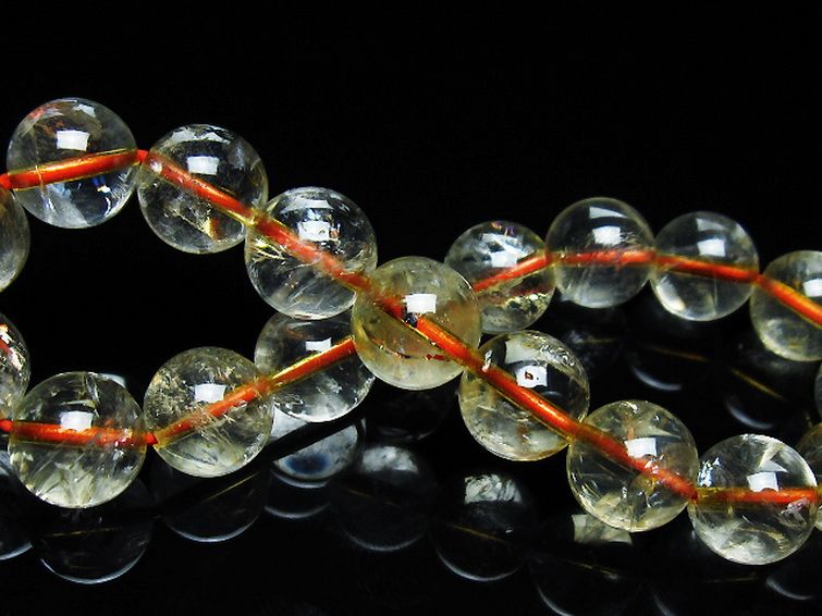 虹入り シトリン ブレスレット 11mm [t366-13160] 2枚目