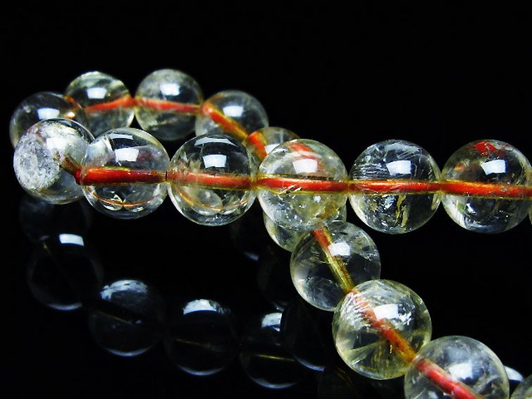 虹入り シトリン ブレスレット 10mm [t366-13288]