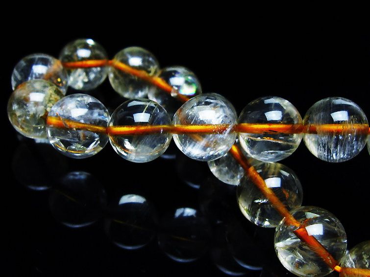 虹入り シトリン ブレスレット 11mm [T366-13323] 2枚目