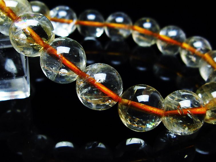 虹入り シトリン ブレスレット 11mm [T366-13323] 3枚目