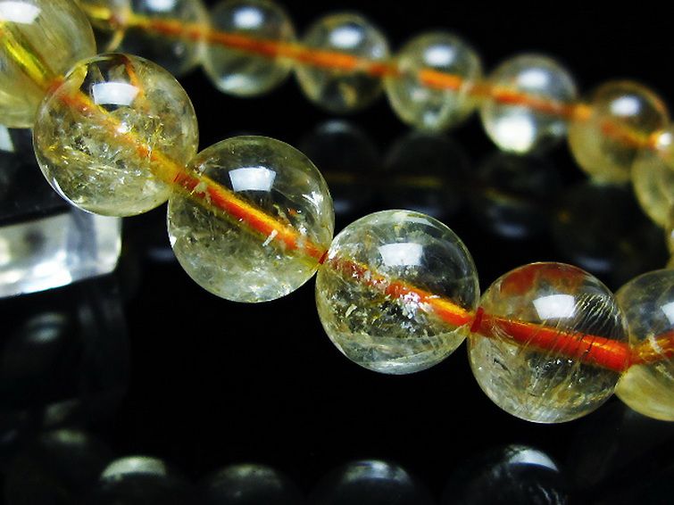 虹入り シトリン ブレスレット 11mm [T366-13358] 3枚目