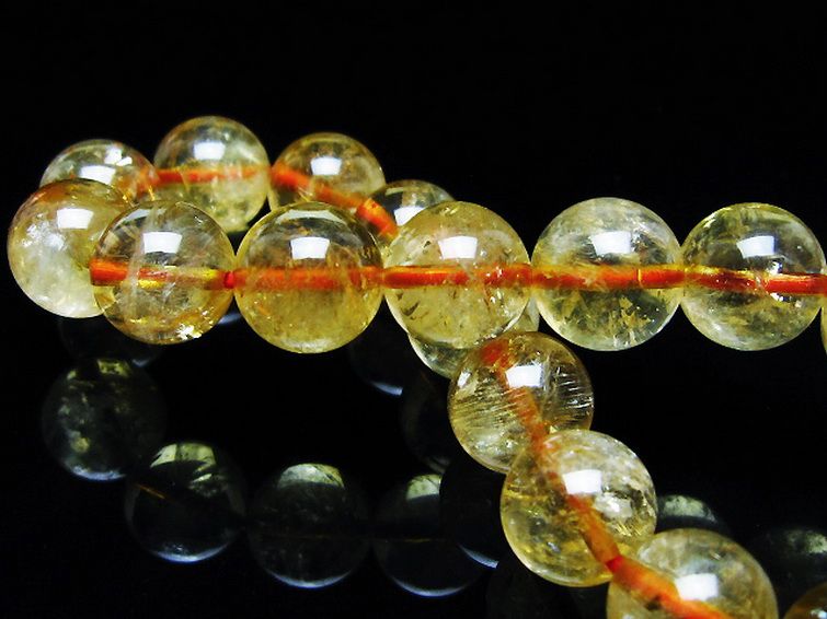 虹入り シトリン ブレスレット 10mm [T366-13368] 2枚目