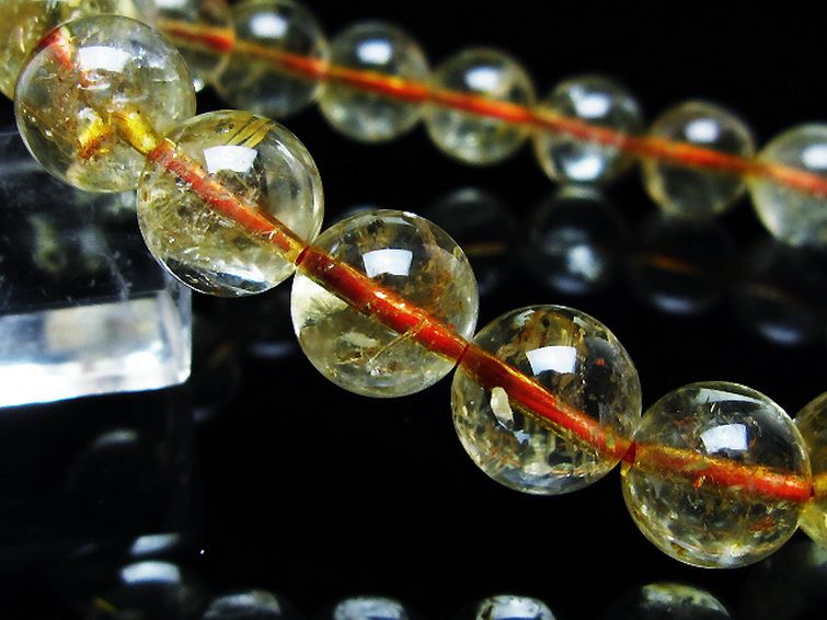 虹入り シトリン ブレスレット 10mm [T366-13379] 3枚目