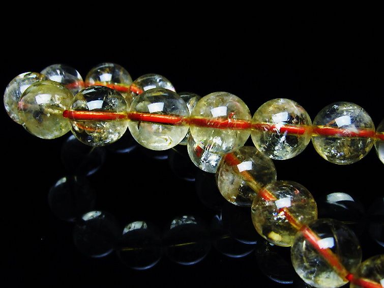 虹入り シトリン ブレスレット 10mm [T366-13399] 2枚目