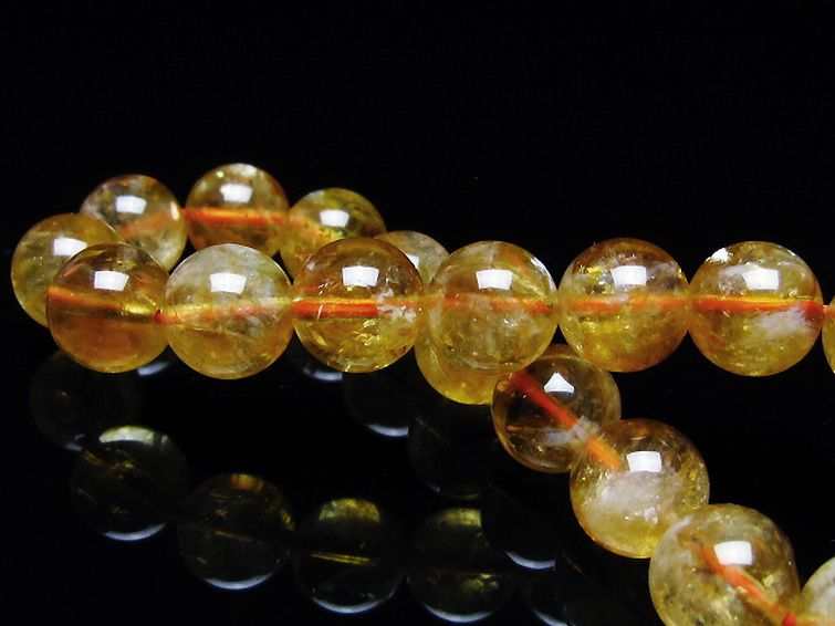 虹入り シトリン ブレスレット 10mm [t366-13510] 2枚目