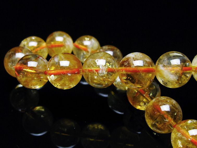 虹入り シトリン ブレスレット 10mm [t366-13520] 2枚目