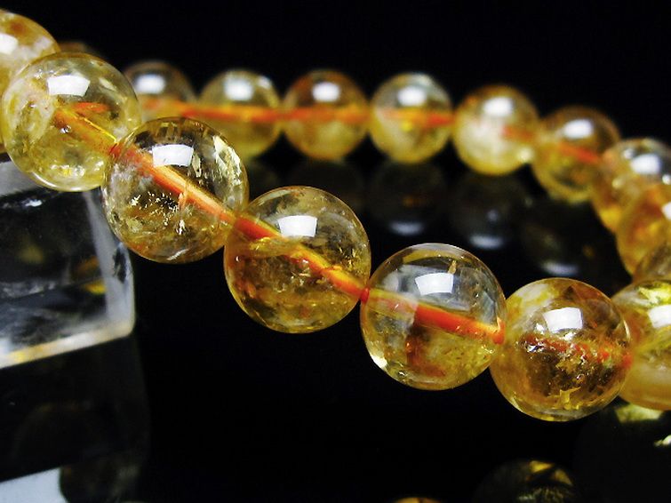 虹入り シトリン ブレスレット 10mm [t366-13520] 3枚目