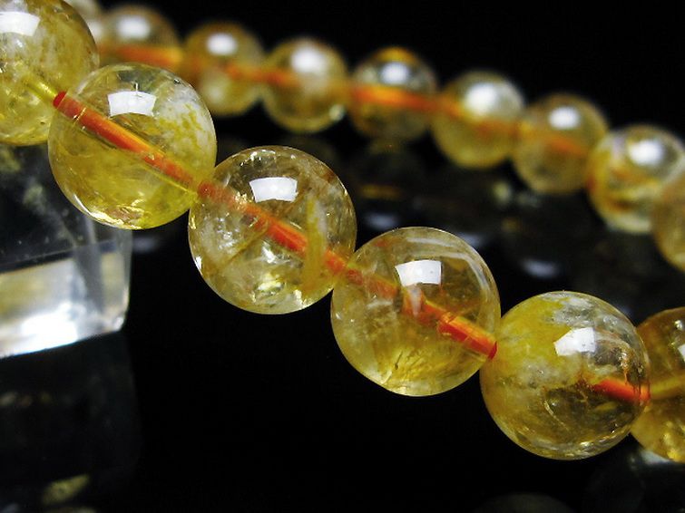 虹入り シトリン ブレスレット 10mm [t366-13675] 3枚目