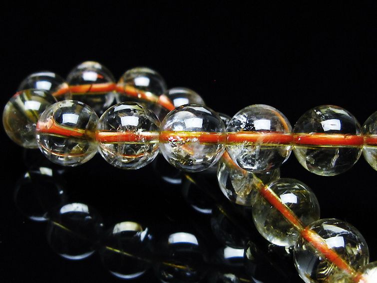 虹入り シトリン ブレスレット 9mm [t366-13684] 2枚目