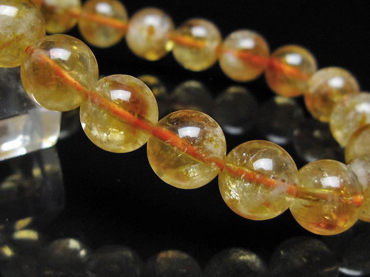 虹入り シトリン ブレスレット 10mm [t366-13797] 3枚目