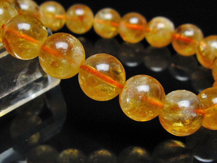 虹入り シトリン ブレスレット 11mm [t366-13836] 3枚目