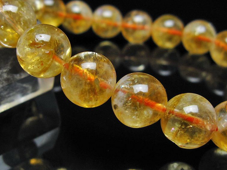 虹入り シトリン ブレスレット 10mm [t366-13872] 3枚目